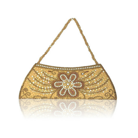 Golden Ethnic Festive Handmade Women’s Clutch