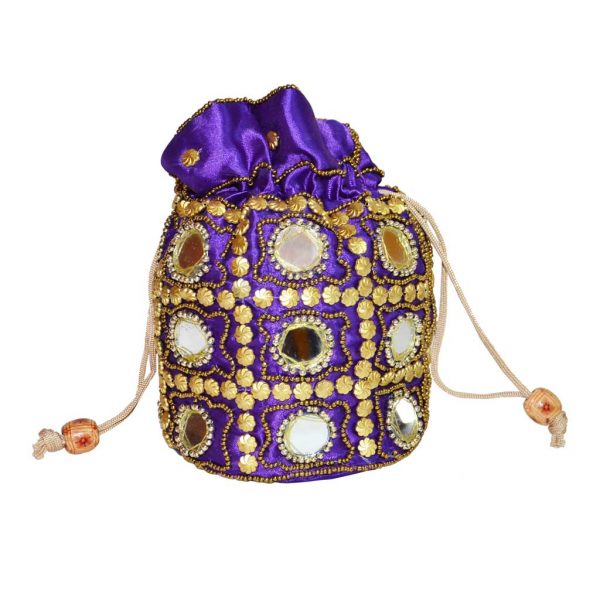 Beautiful New African Golden Beaded, Rhinestone And Heavy Stone Work Hand  Bag Wear For Women - African Boutique