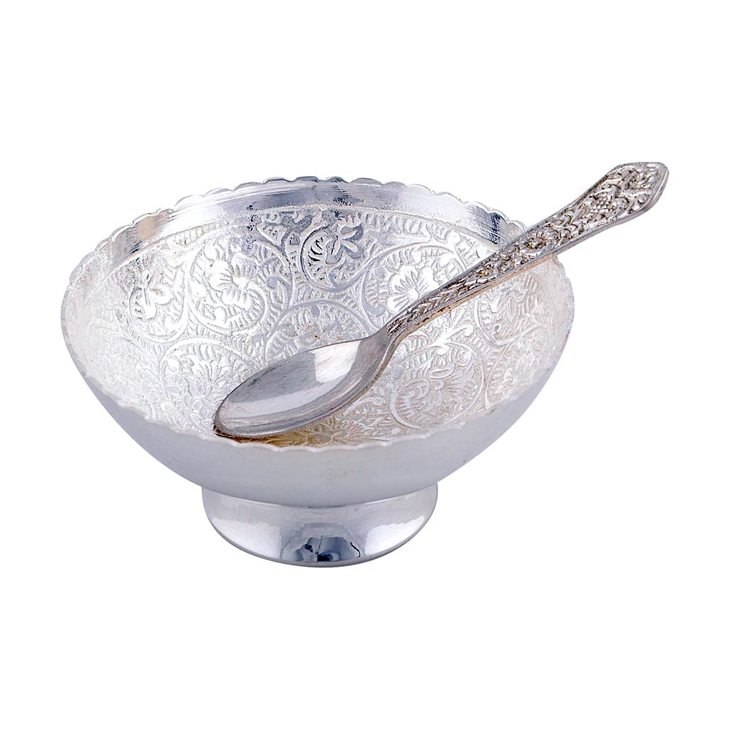 Buy GoldGiftIdeas Pure Silver Bowl with Glass and Spoon Set with BIS  Hallmark, Silver Bowl and Spoon for Baby Feeding, Silver Gift Items, Silver  Glass for Water, Annaprasan Gift Online at Low