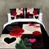 Designer Cotton Floral Bed Sheet(White and Red)