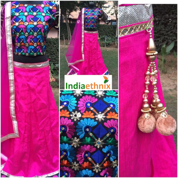 Designer Ghagra-Pink