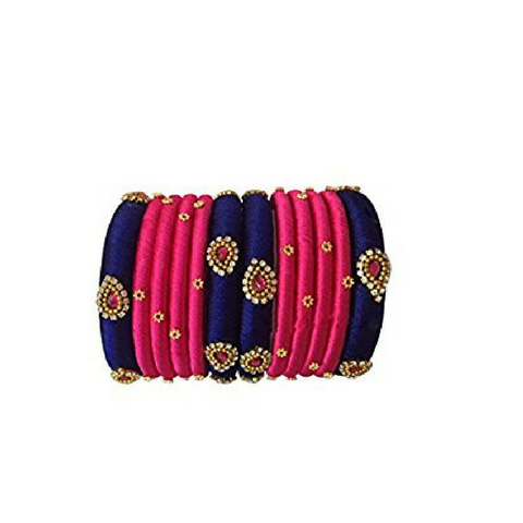 Silk Thread bangles Color Can Customized Simple Party Wear | eBay