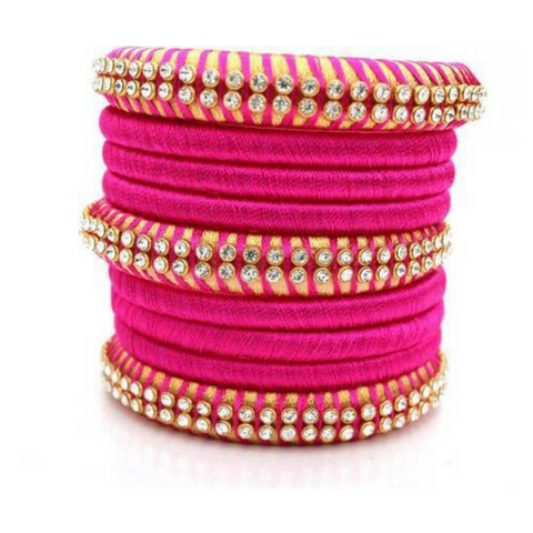 Indian Silk Thread Bangles for Ceremonial Use - Marriage / Navratri  Festivals | eBay
