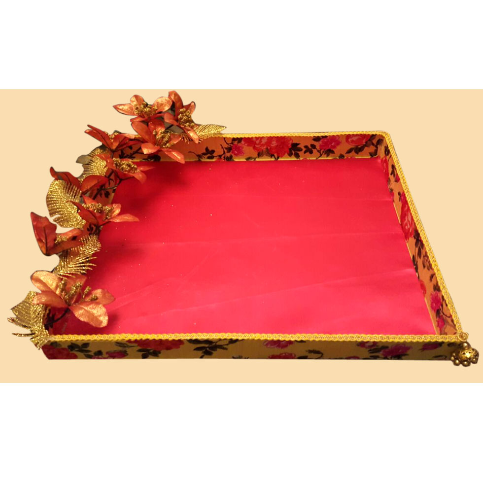 Buy Decorative Tray for Wedding Velvet Tray Gift Packing Tray Christmas Gift  Engagement Tray Nikkah Tray Indian Clothes Tray Henna Cones Tray Online in  India - Etsy