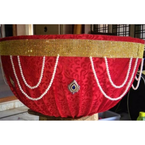 Decorative Bride’s Basket – Pelli Butta Maroon