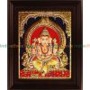 Tanjore Painting Mantap GaneshaTanjore Painting Mantap Ganesha