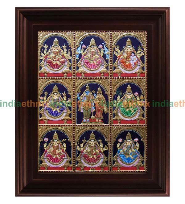 Tanjore Painting Ashta LakshmiTanjore Painting Ashta Lakshmi