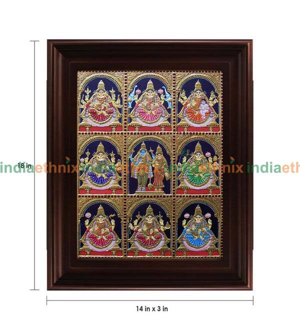 Tanjore Painting Ashta Lakshmi