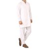 Kanchipuram  Cotton  Kurtha Pyjama Set White