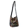 Handmade Embroidered Sling Bag - Black&white