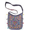 Handmade Embroidered Sling Bag - Dark Blue