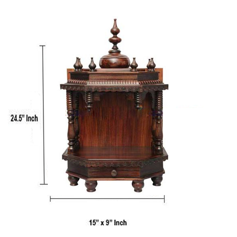 Rosewood Carved Puja Mandir 2ft