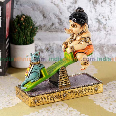 Lord Ganesha Playing See – Saw with Mouse