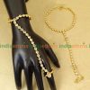 Single Line Clear white Stones antique Haath paan