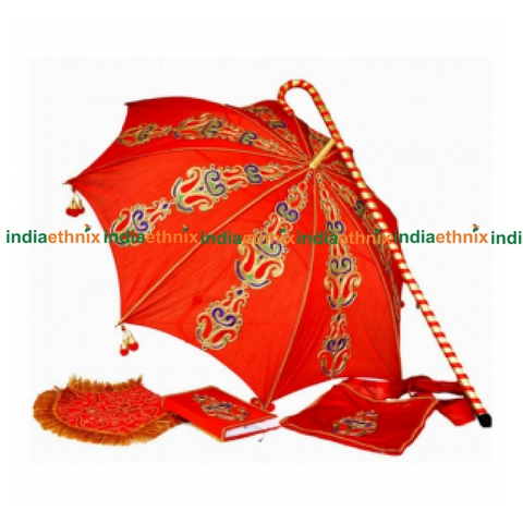 Marriage Kasi Yatra Decorated Umbrella – Red