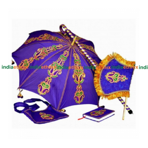 Marriage Kasi Yatra Decorated Umbrella – Purple