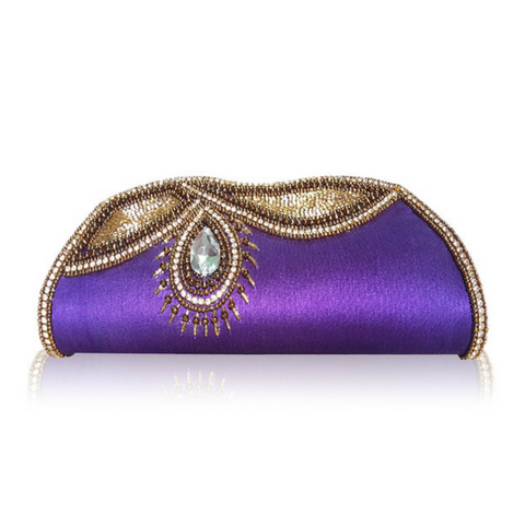 Buy VRITRAZ Stylish Fancy Glitter Wedding Clutch Purse for Women (Apricot)  Online at Best Prices in India - JioMart.