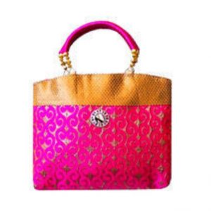 Ethnic & Fashionable Handmade Ladies Handbag (pink)