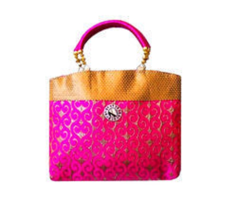 Ethnic & Fashionable Handmade Ladies Handbag (pink)